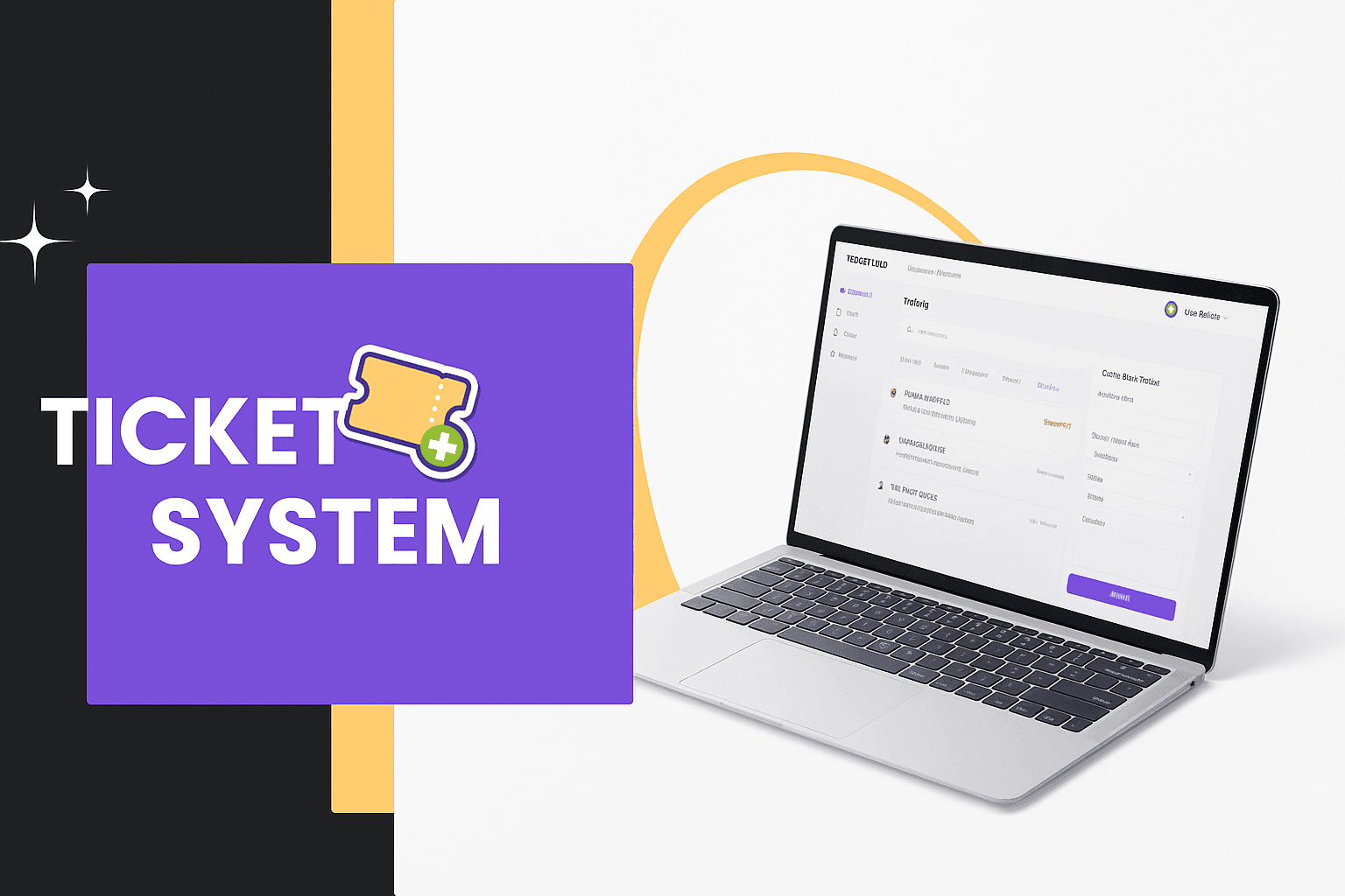 Ticket System Laptop Mockup